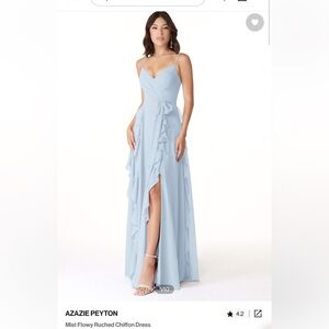 AZAZIE PEYTON
Mist Flowy Ruched Chiffon Dress